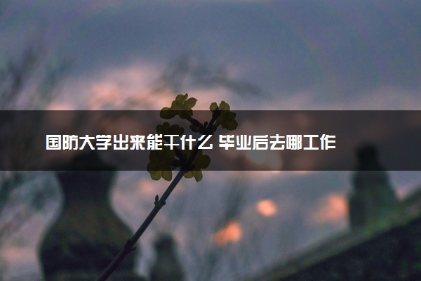 国防大学出来能干什么 毕业后去哪工作