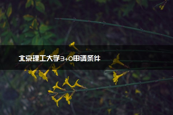 北京理工大学3+0申请条件