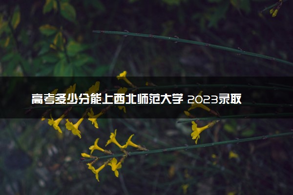高考多少分能上西北师范大学 2023录取分数线是多少
