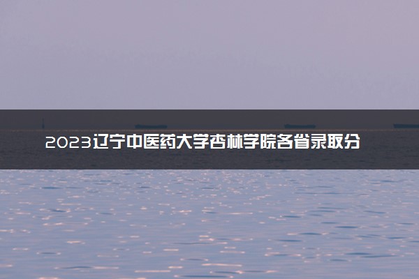 2023辽宁中医药大学杏林学院各省录取分数线是多少 投档最低分及位次