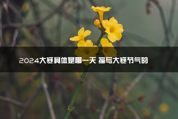 2024大寒具体是哪一天 描写大寒节气的古诗