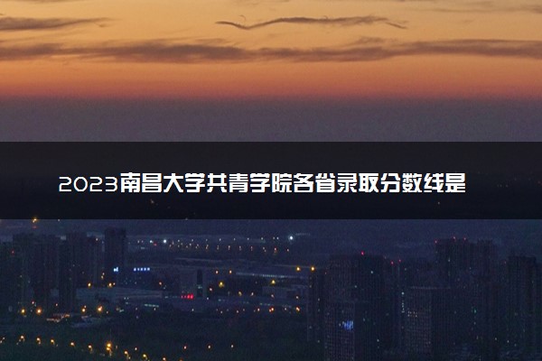 2023南昌大学共青学院各省录取分数线是多少 投档最低分及位次