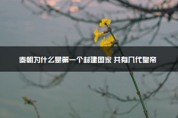 秦朝为什么是第一个封建国家 共有几代皇帝