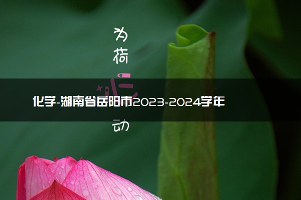 化学-湖南省岳阳市2023-2024学年高三上学期质量监测（一）
