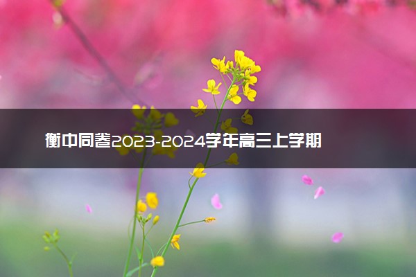 衡中同卷2023-2024学年高三上学期期末考试（新高考新教材版）语文答案