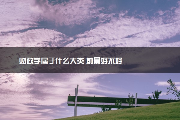 财政学属于什么大类 前景好不好