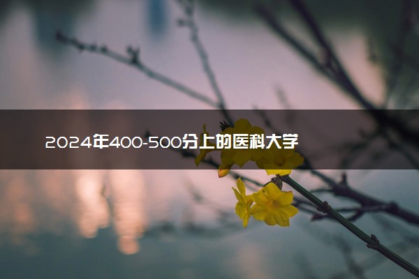 2024年400-500分上的医科大学 哪些院校比较好
