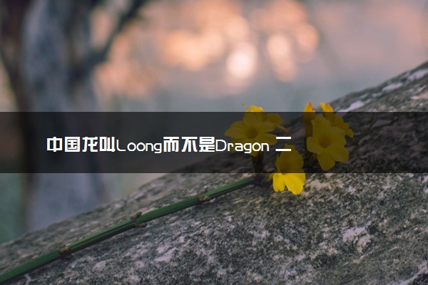 中国龙叫Loong而不是Dragon 二者有何不同