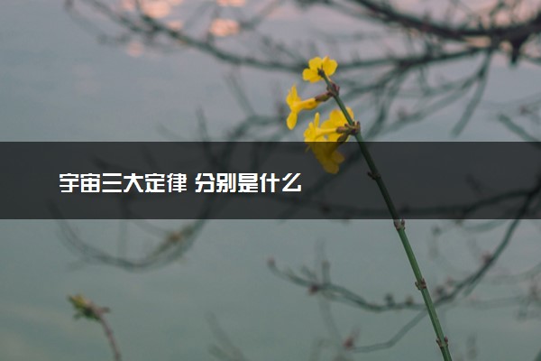 宇宙三大定律 分别是什么