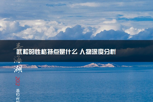武松的性格特点是什么 人物深度分析