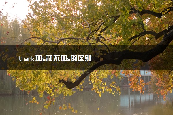 thank加s和不加s的区别
