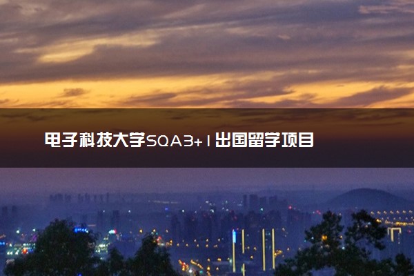 电子科技大学SQA3+1出国留学项目