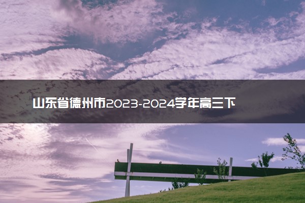 山东省德州市2023-2024学年高三下学期开学考试高三物理—答案