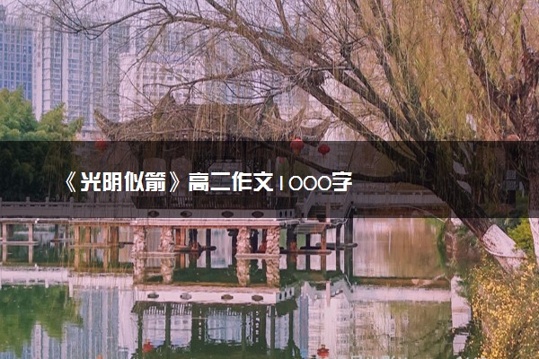 《光阴似箭》高二作文1000字
