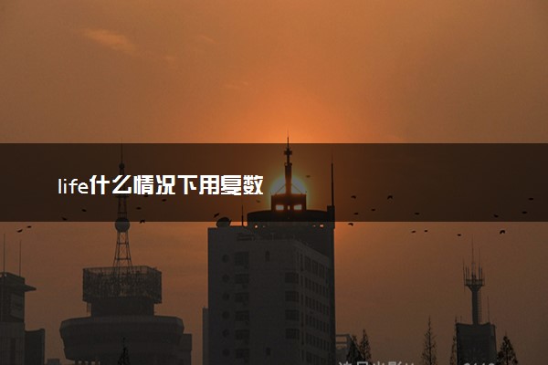 life什么情况下用复数
