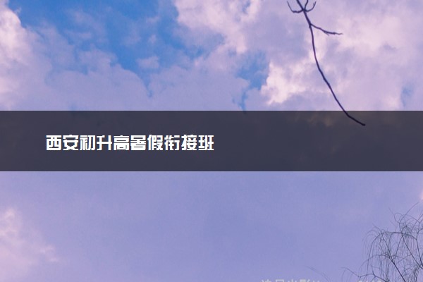 西安初升高暑假衔接班