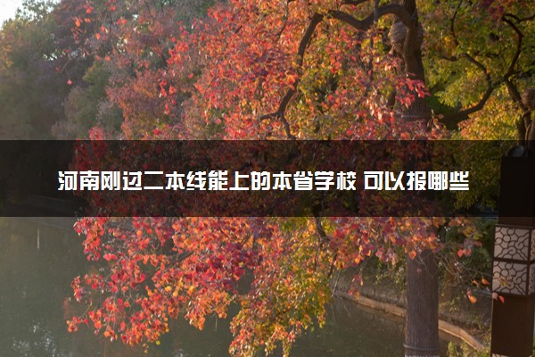 河南刚过二本线能上的本省学校 可以报哪些院校