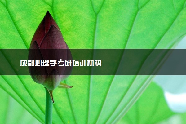 成都心理学考研培训机构