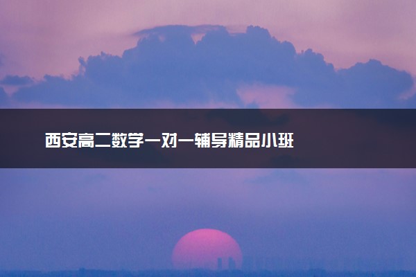 西安高二数学一对一辅导精品小班