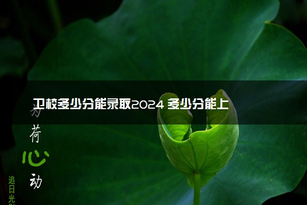 卫校多少分能录取2024 多少分能上