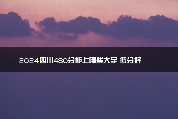 2024四川480分能上哪些大学 低分好考的院校推荐