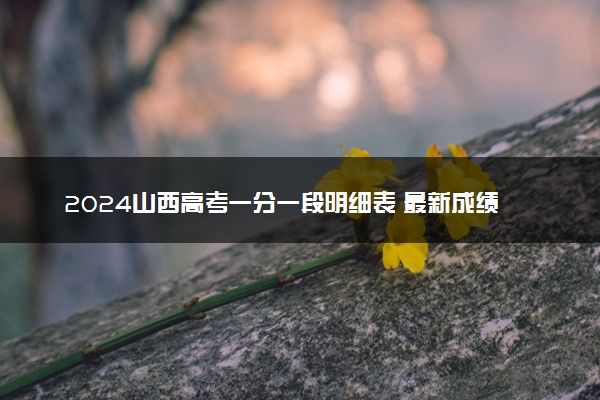 2024山西高考一分一段明细表 最新成绩排名