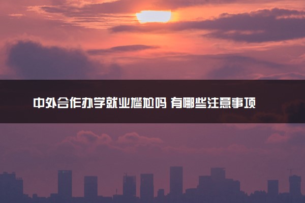 中外合作办学就业尴尬吗 有哪些注意事项