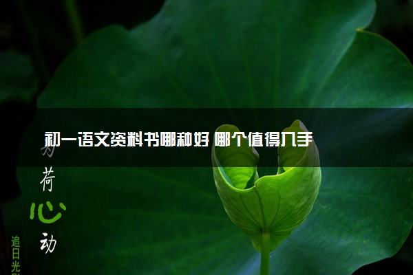 初一语文资料书哪种好 哪个值得入手