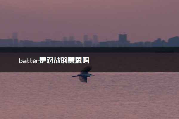 batter是对战的意思吗