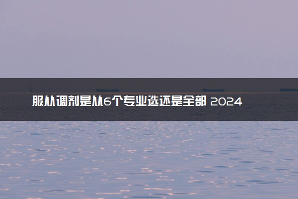 服从调剂是从6个专业选还是全部 2024要服从调剂吗