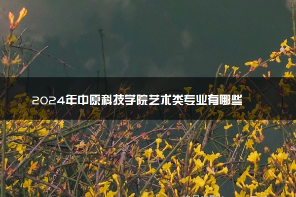 2024年中原科技学院艺术类专业有哪些