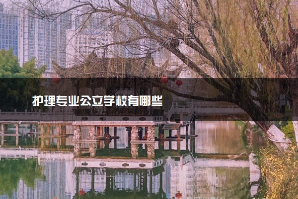 护理专业公立学校有哪些