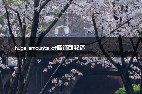 huge amounts of修饰可数还是不可数