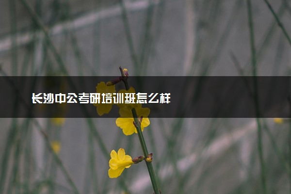 长沙中公考研培训班怎么样