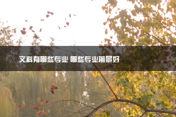 文科有哪些专业 哪些专业前景好
