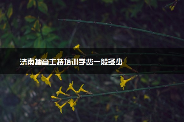 济南播音主持培训学费一般多少