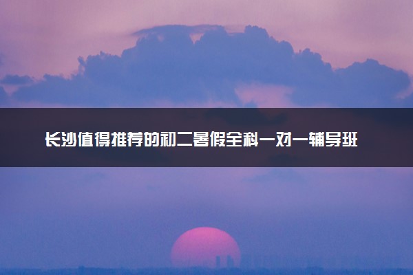长沙值得推荐的初二暑假全科一对一辅导班