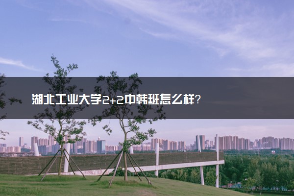 湖北工业大学2+2中韩班怎么样？