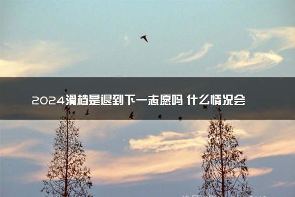 2024滑档是退到下一志愿吗 什么情况会滑档