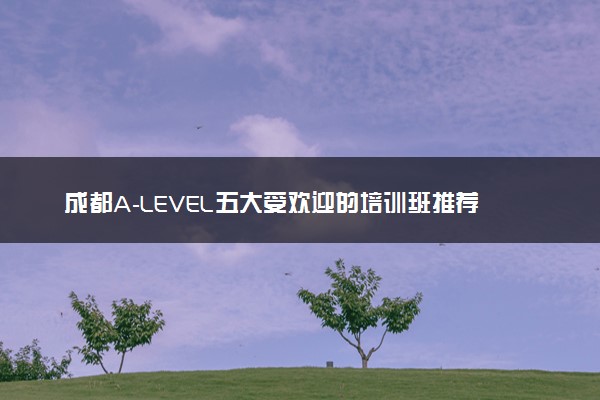 成都A-LEVEL五大受欢迎的培训班推荐