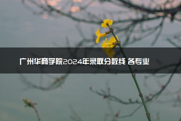 广州华商学院2024年录取分数线 各专业录取最低分及位次