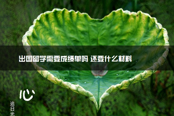 出国留学需要成绩单吗 还要什么材料