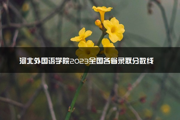河北外国语学院2023全国各省录取分数线及最低位次 高考多少分能上