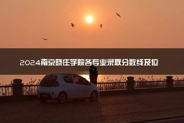2024南京晓庄学院各专业录取分数线及位次 各省录取最低分是多少