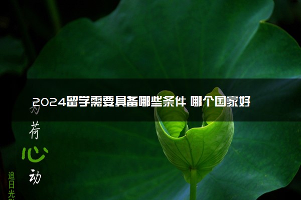 2024留学需要具备哪些条件 哪个国家好