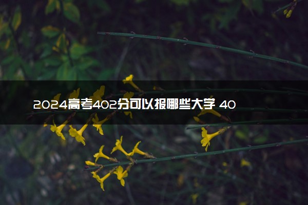 2024高考402分可以报哪些大学 402分左右能上的院校名单