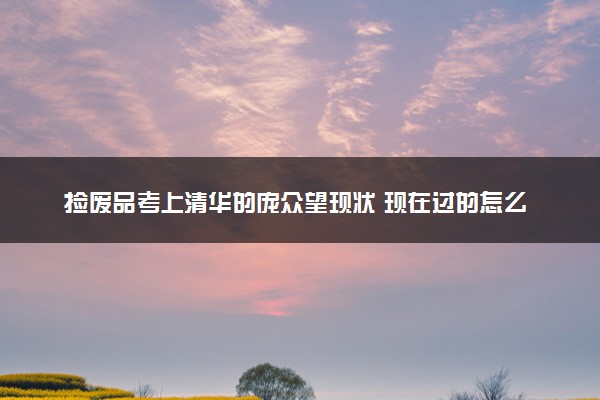 捡废品考上清华的庞众望现状 现在过的怎么样