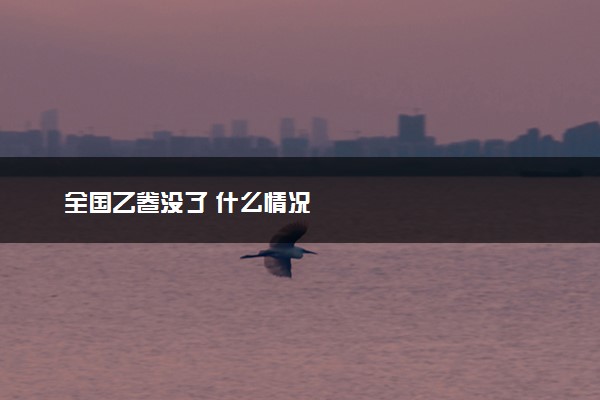 全国乙卷没了 什么情况