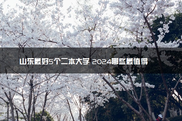 山东最好5个二本大学 2024哪些最值得上