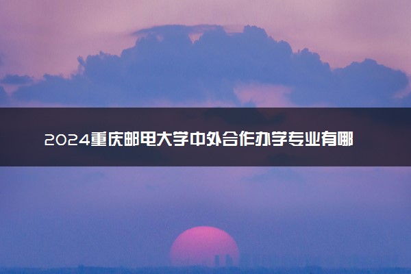 2024重庆邮电大学中外合作办学专业有哪些